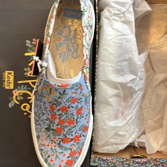 Rifle Paper Co. Floral Sneakers - Blue and Yellow - Picture 3 of 5